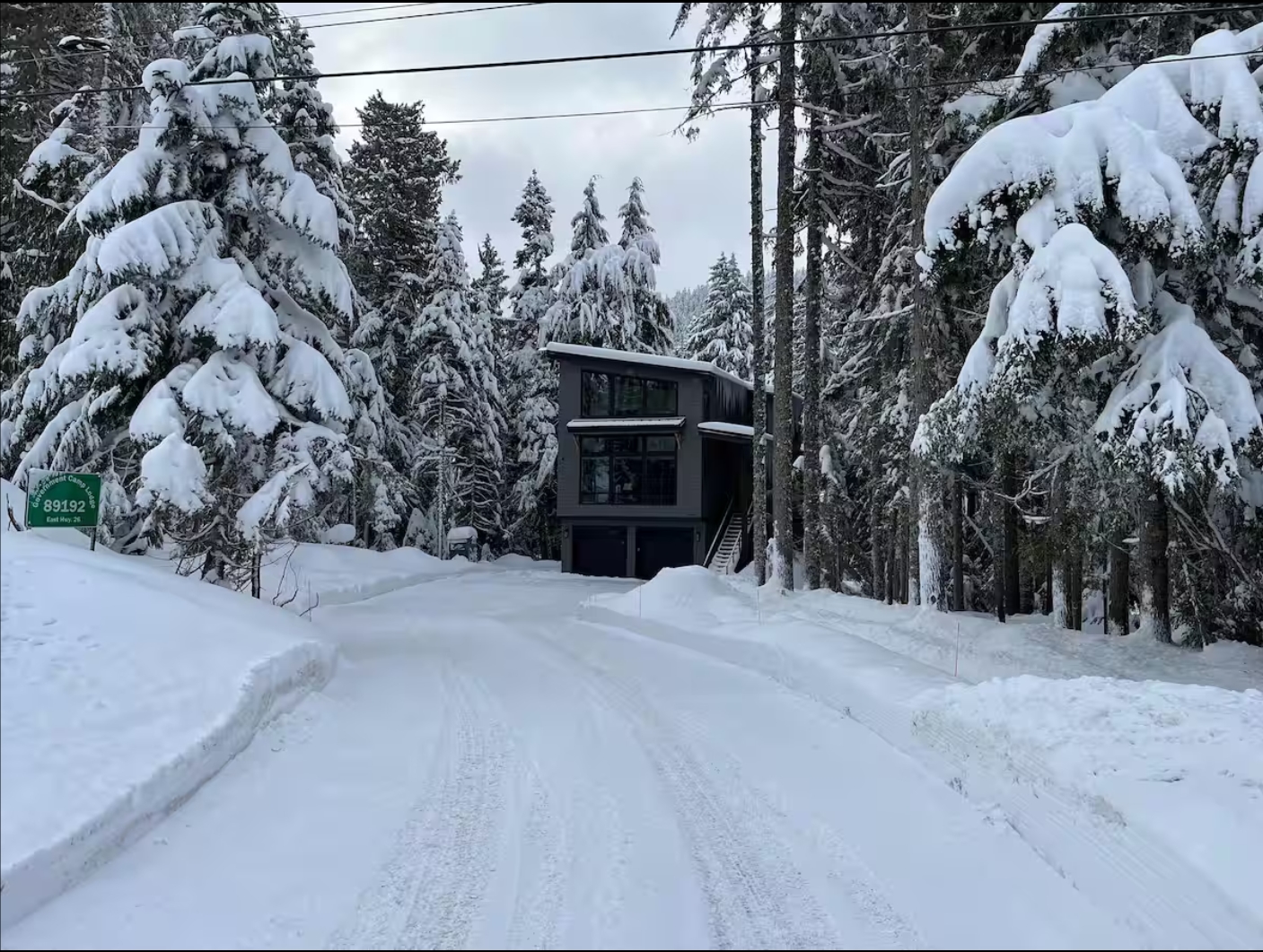 Rental 1 photo featuring a cozy lodge style interior in Government Camp Oregon
